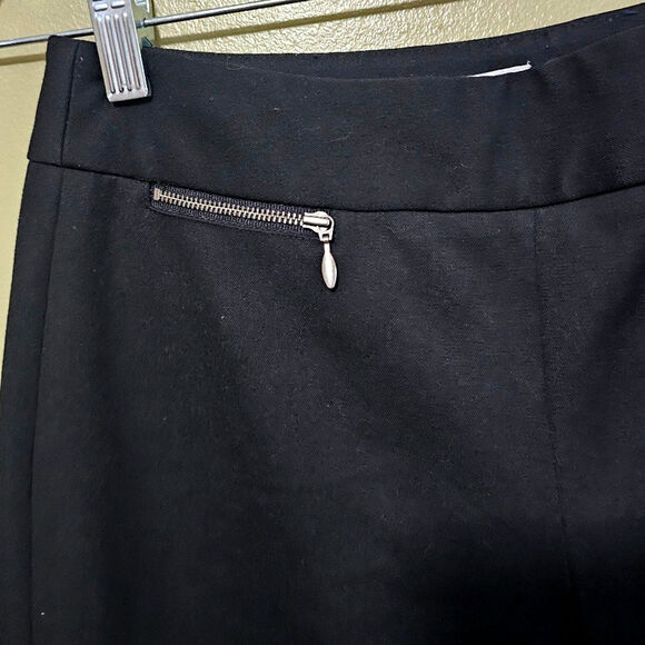 Talbots Easy Travel Straight Leg Pants Stretch Black Pockets Women's Size 4P - Picture 3 of 5